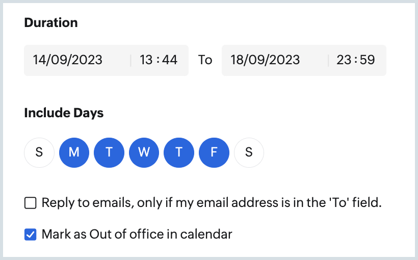 Include days