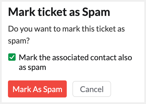 Associated contact as spam