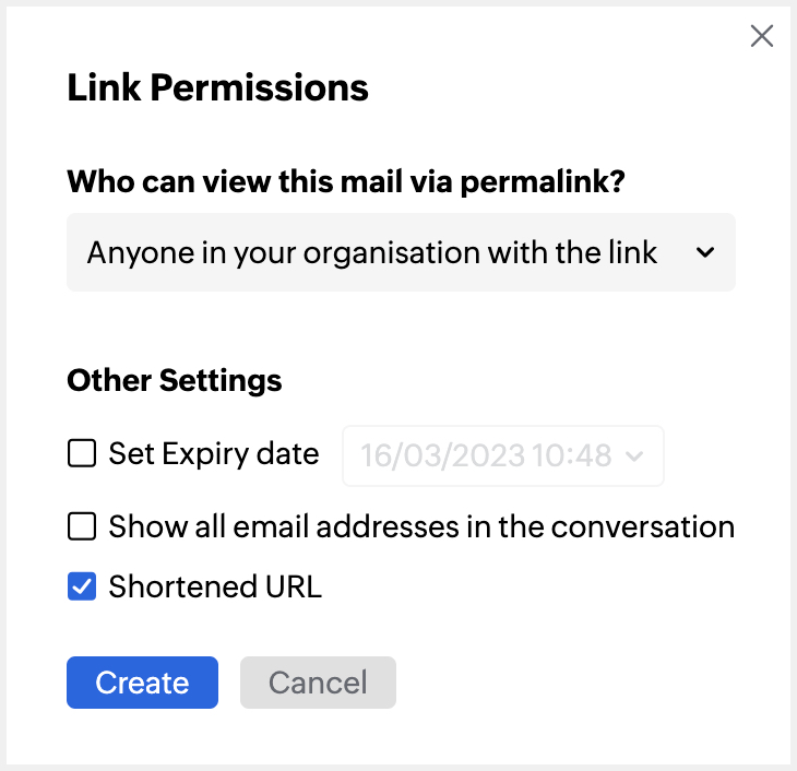 Link permissions