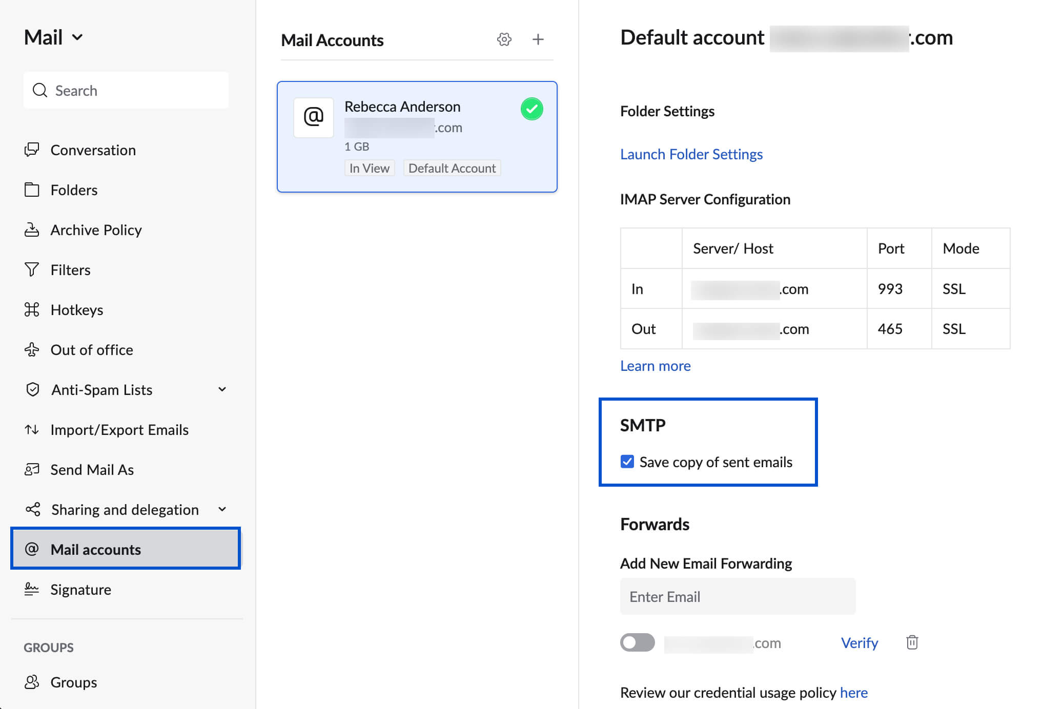  SMTP Zoho Mail