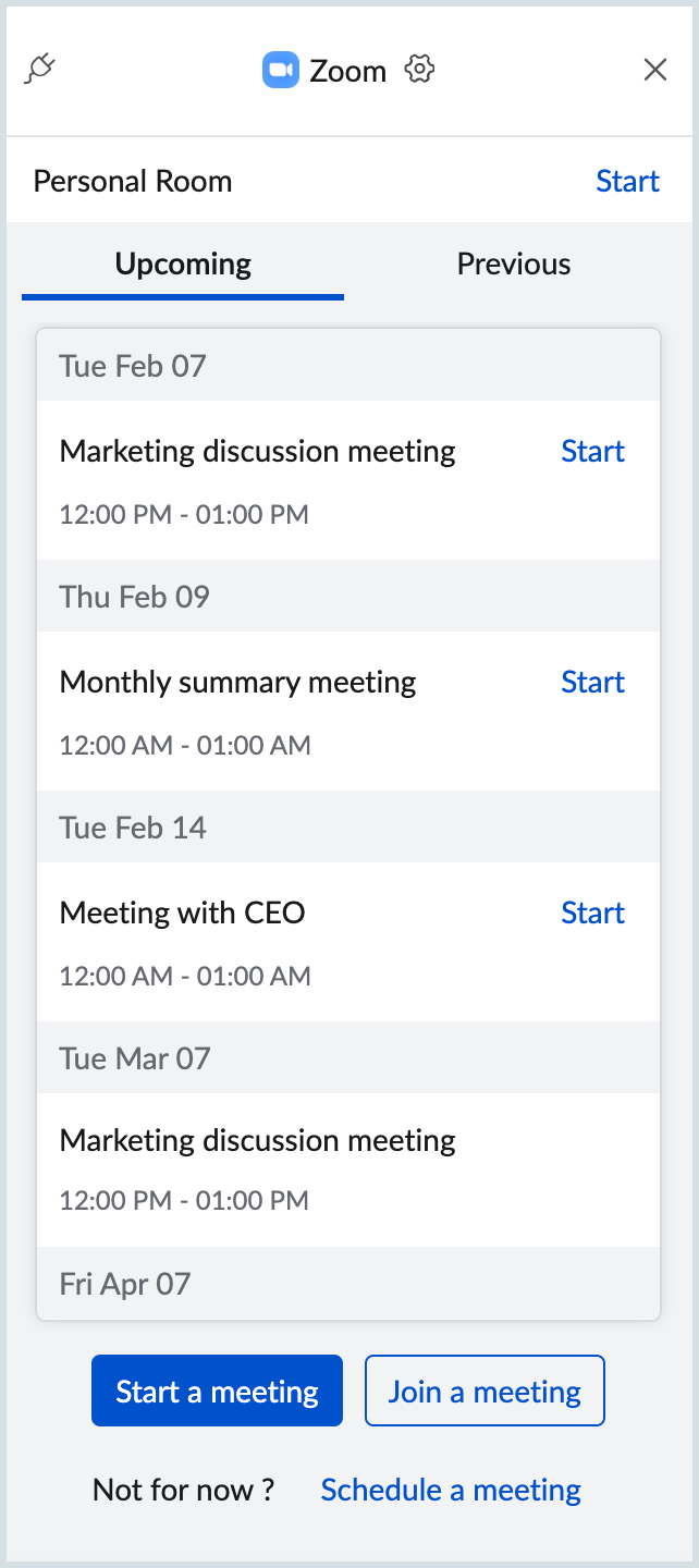 Start a meeting