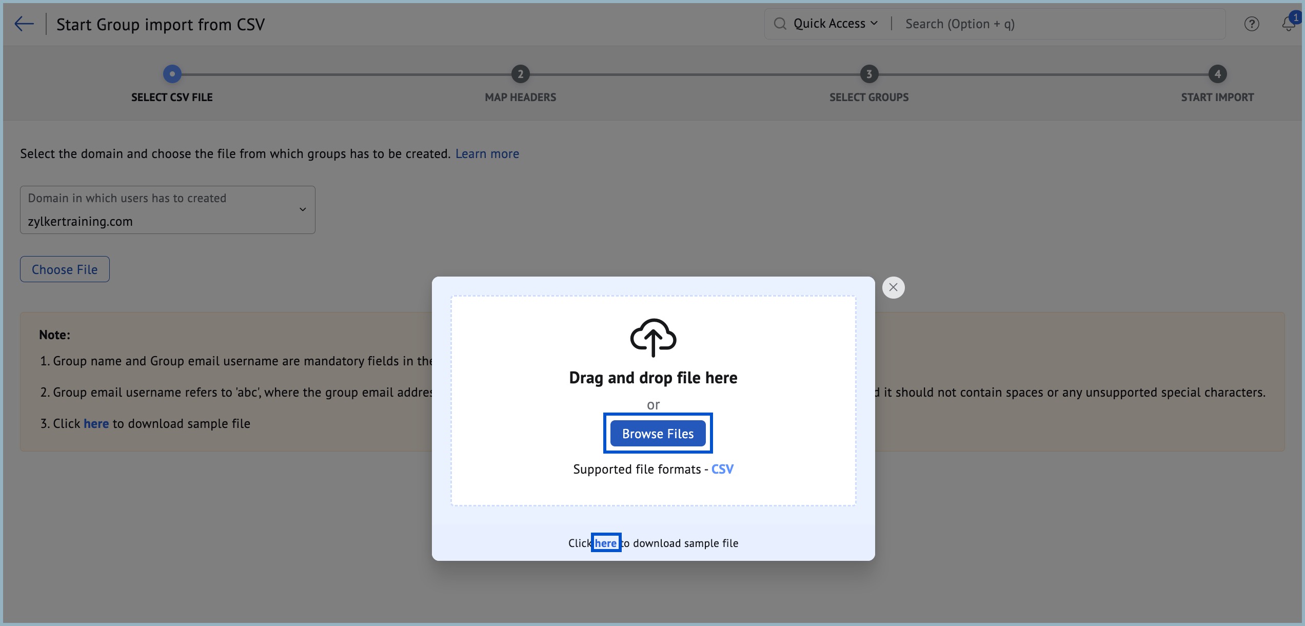 Download the sample CSV file