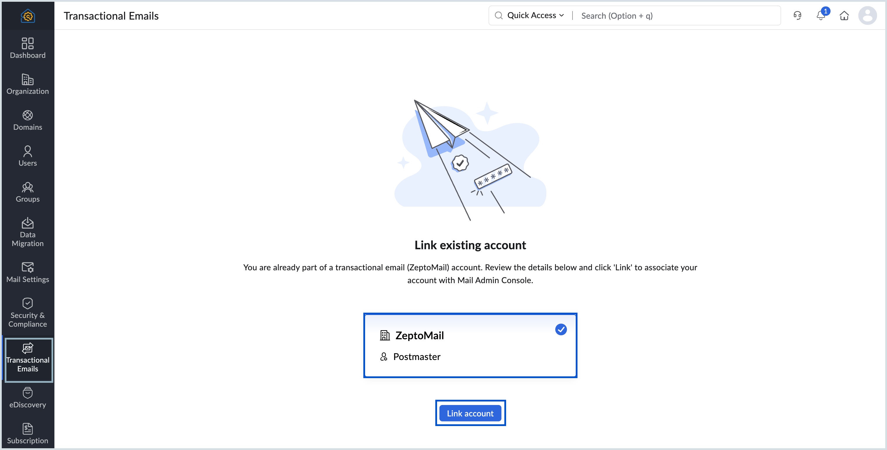 Link an existing account Link an existing account