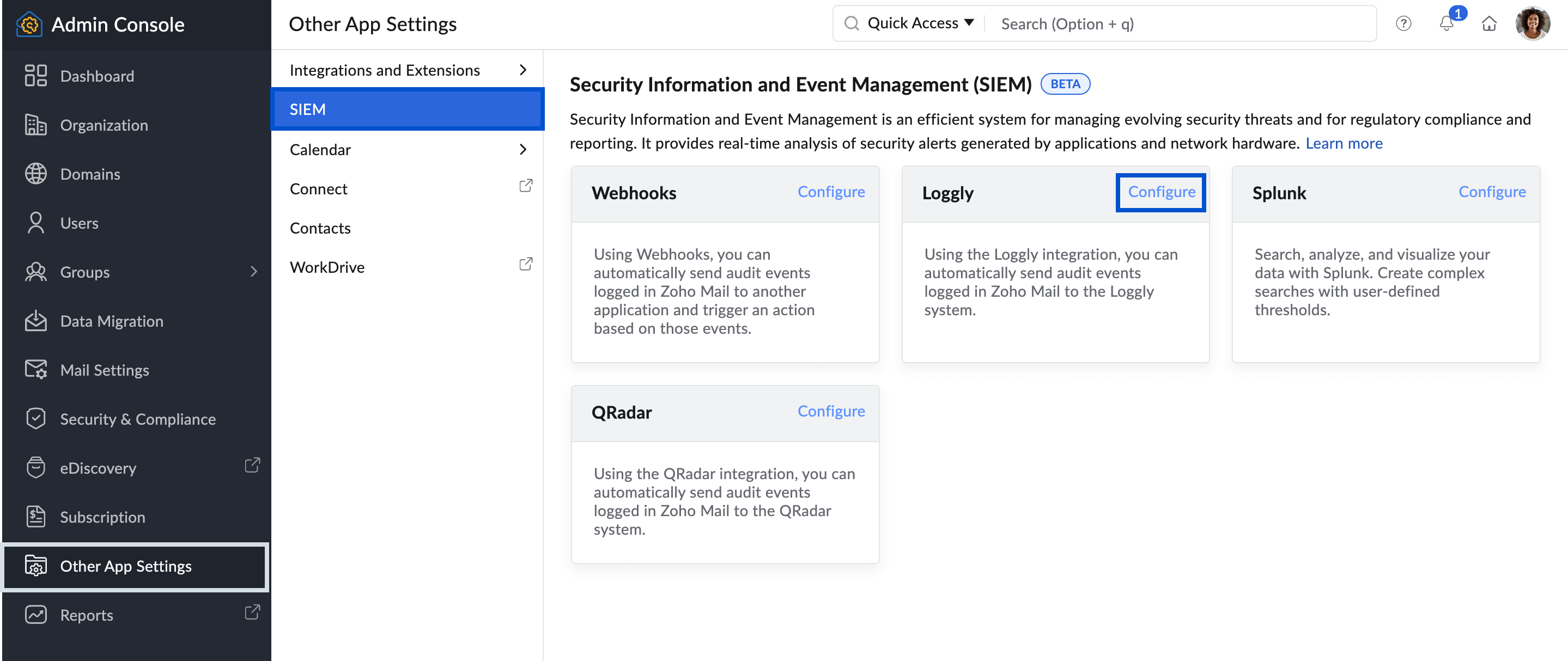 SIEM Integration