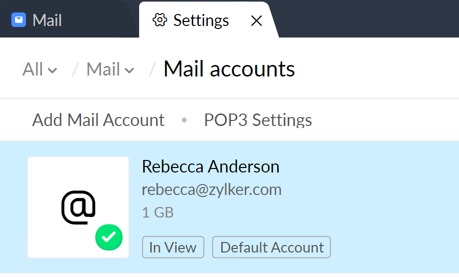 POP mail account (Conta de e-mail POP)