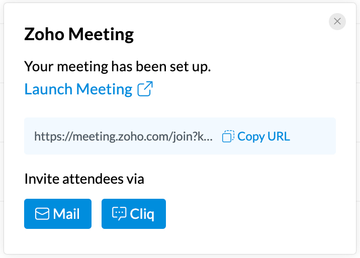 Inviting email contacts to a video meeting