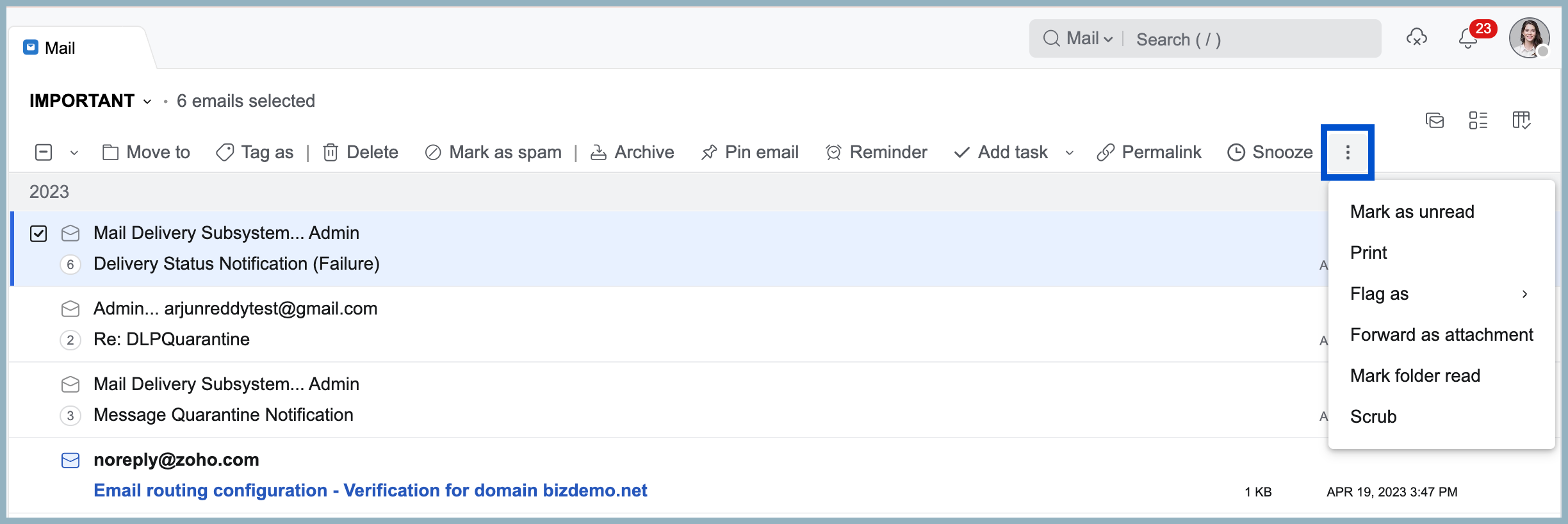Other email options