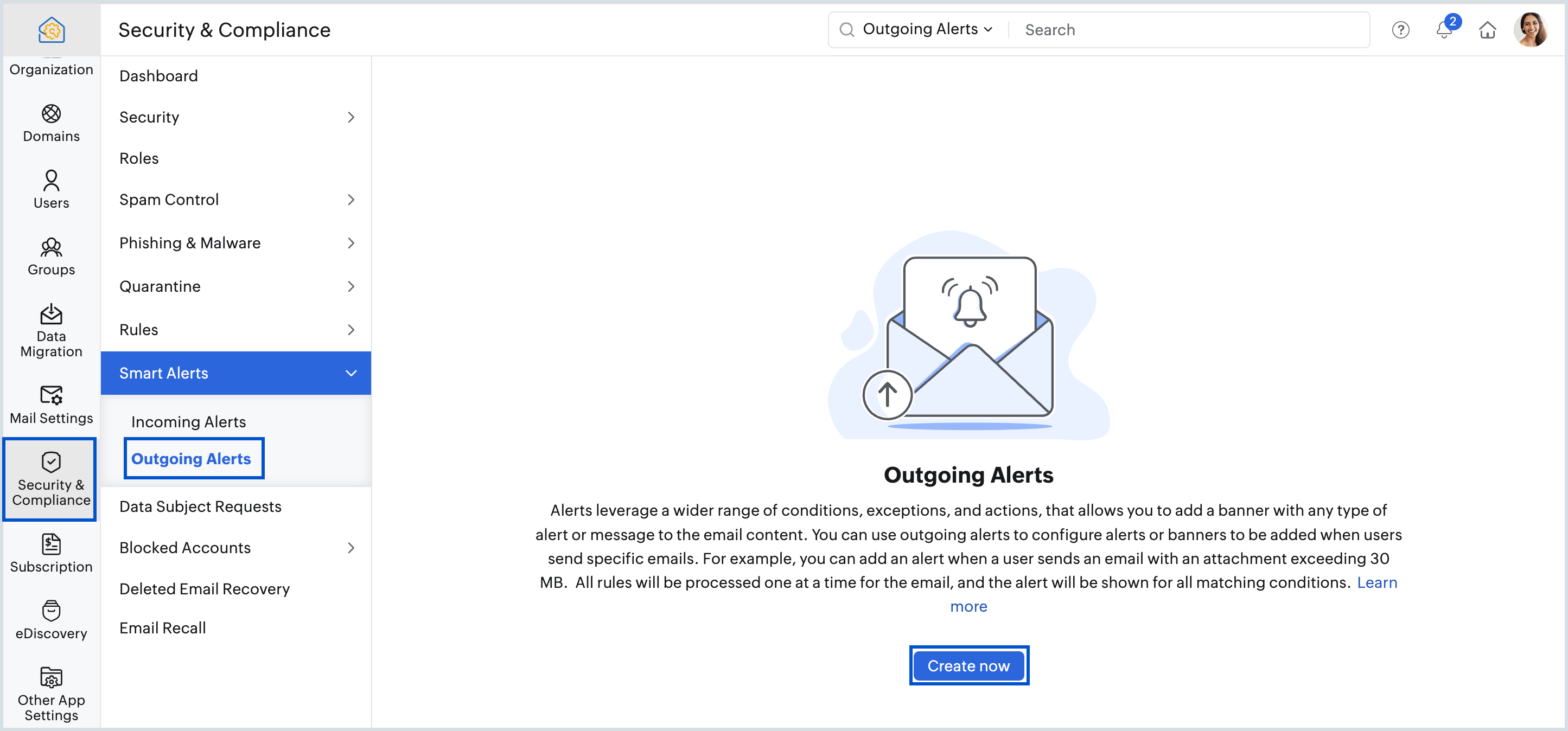 create alert