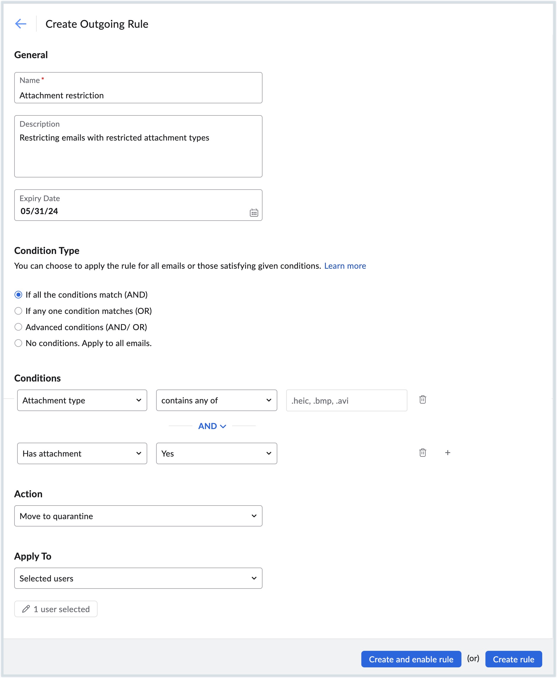 Outgoing Rules For Emails Zoho Mail