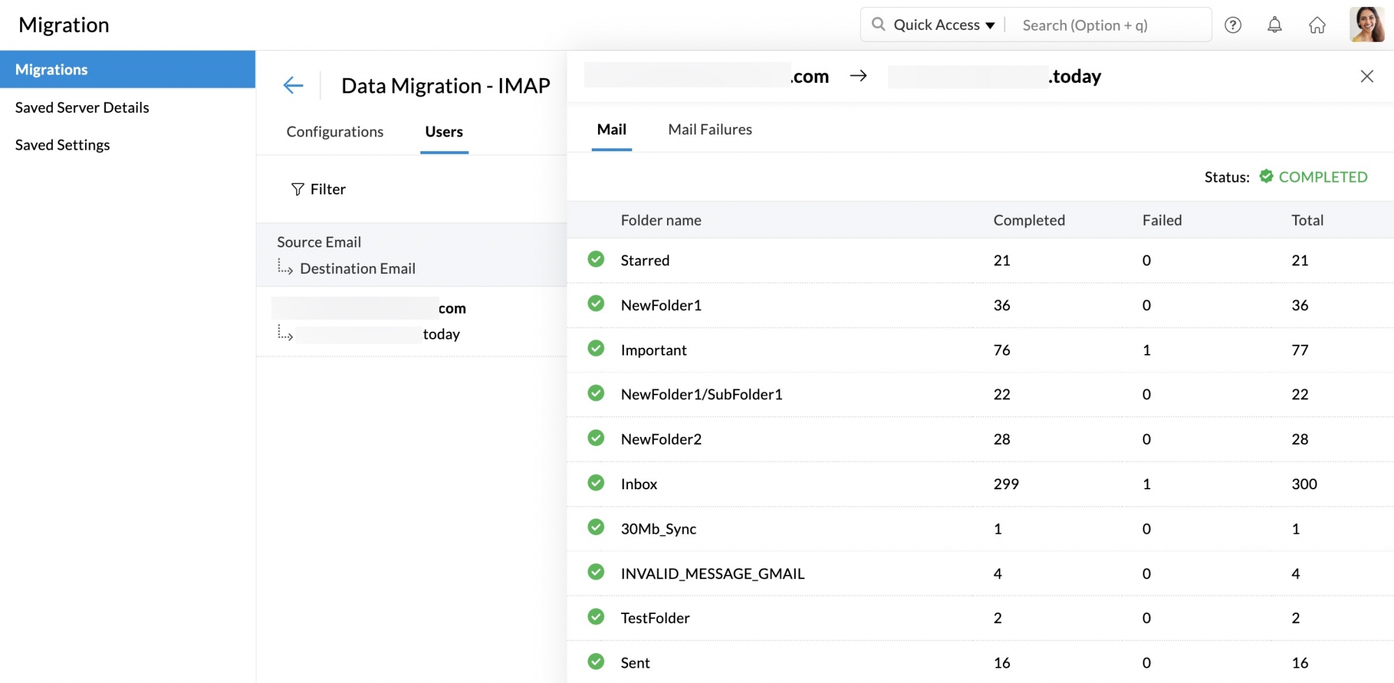 migration status