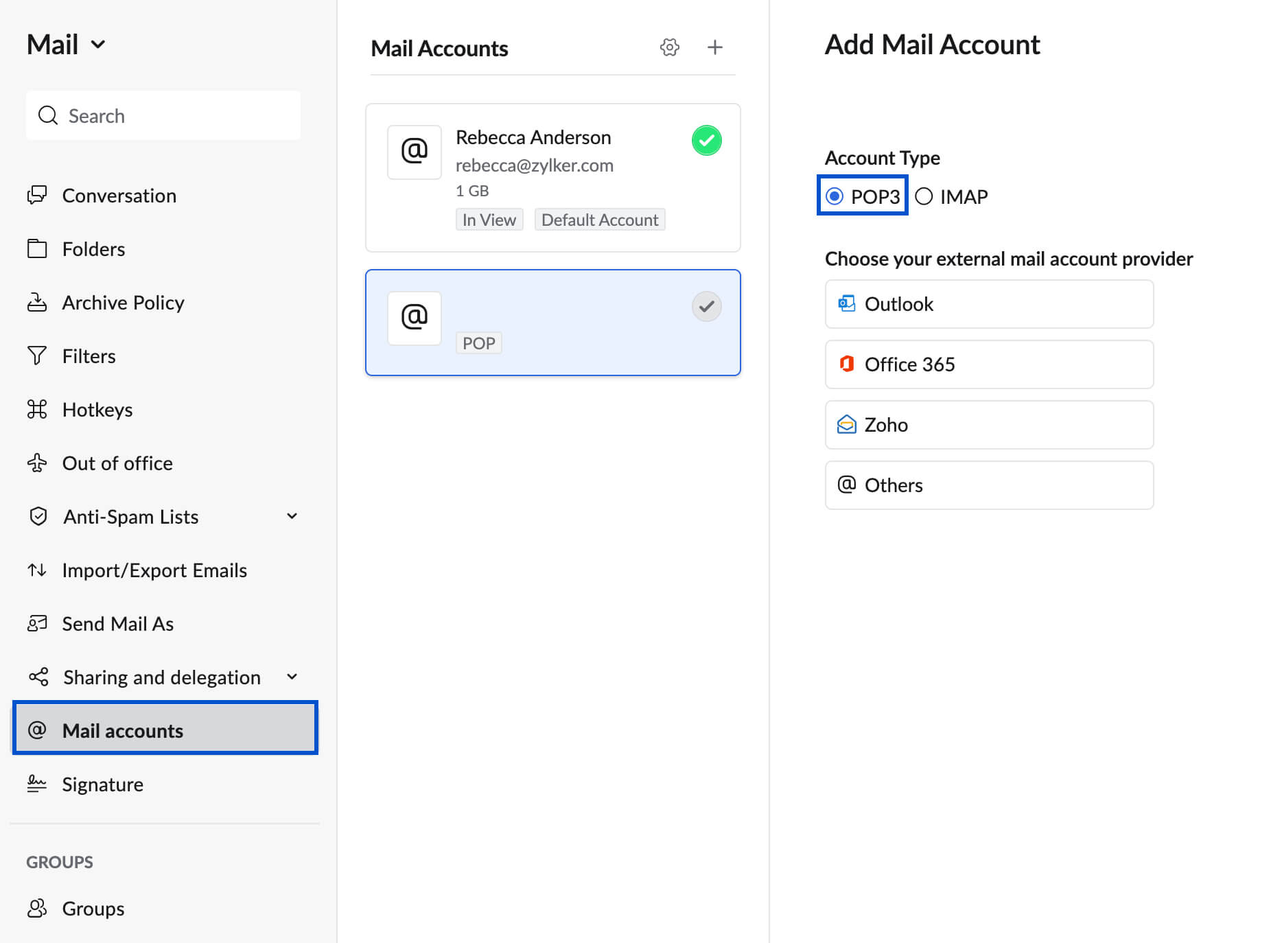 account type account type