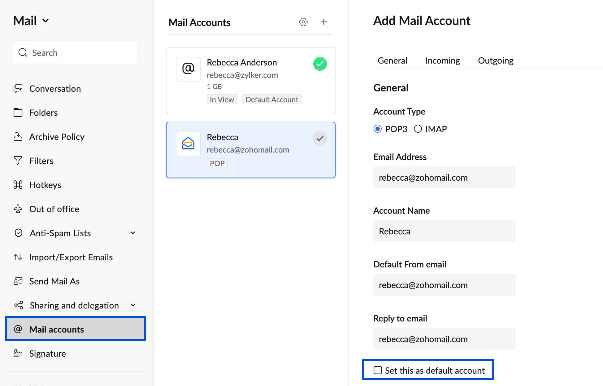 general setting general setting