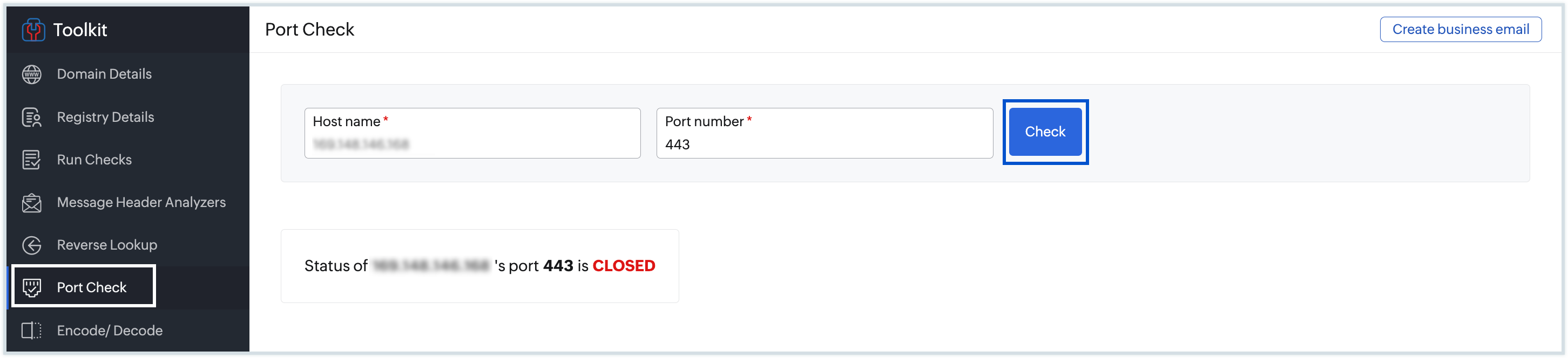 Port check