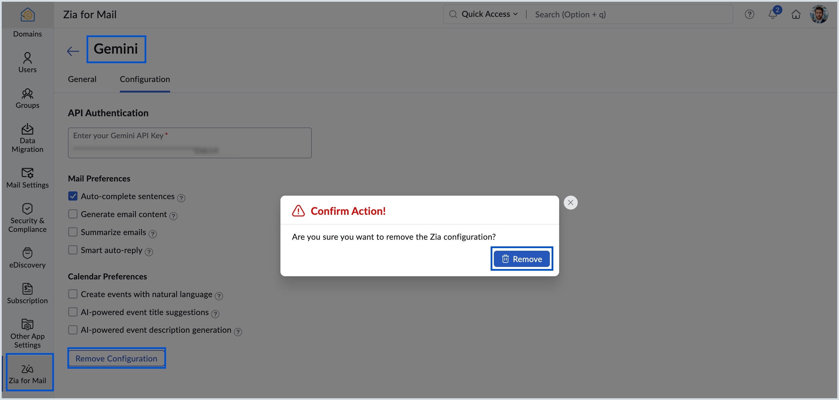remove BYOK configuration