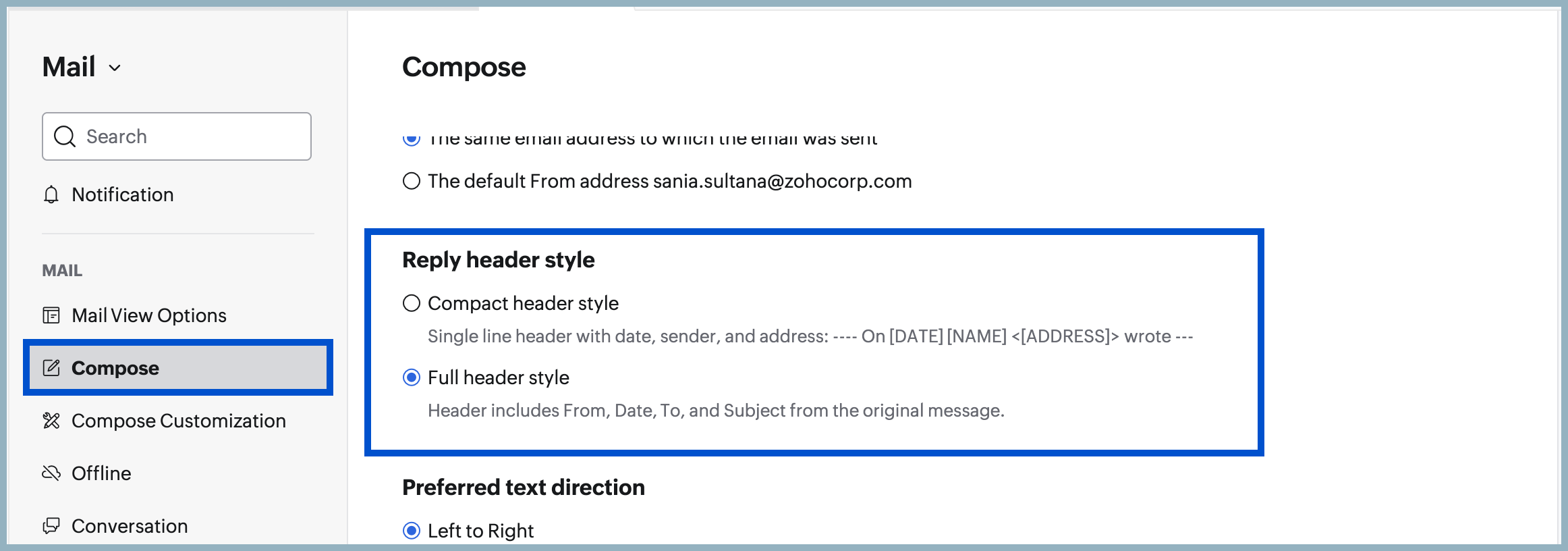 Reply header style Reply header style