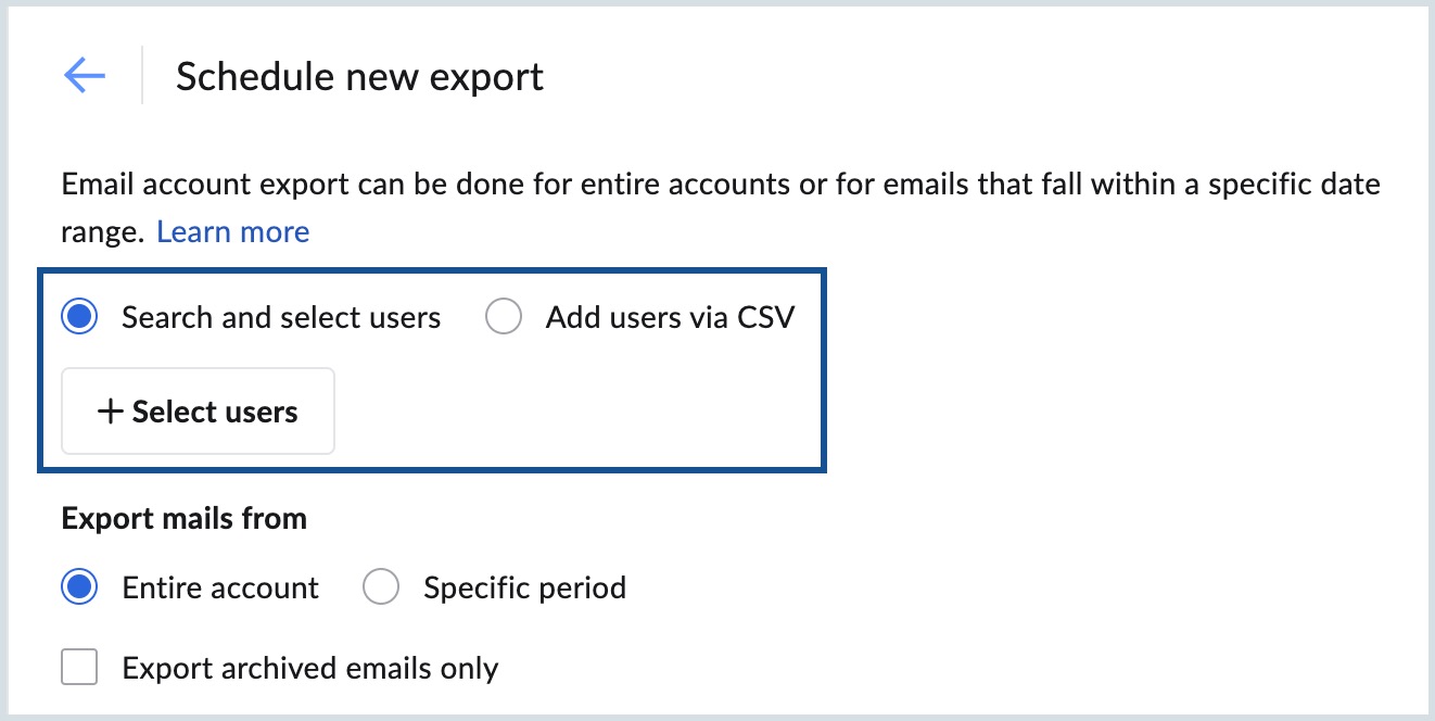 Export Mail Account