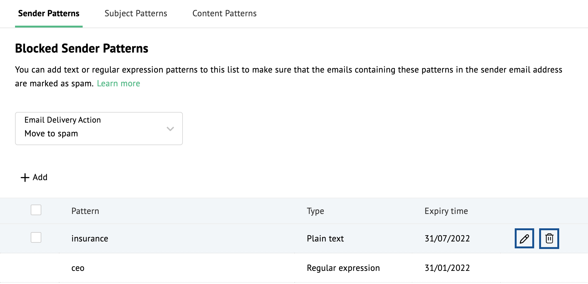 Sender Pattern
