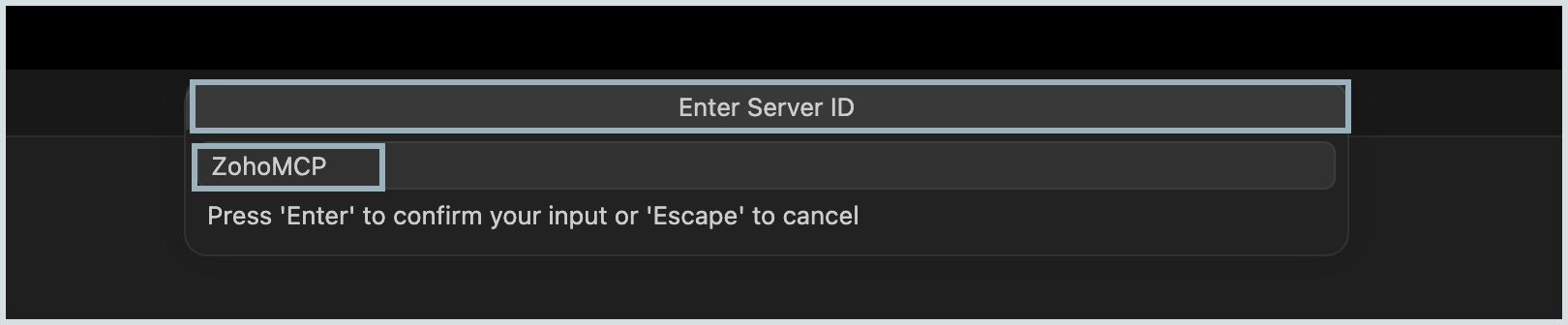 Enter server ID