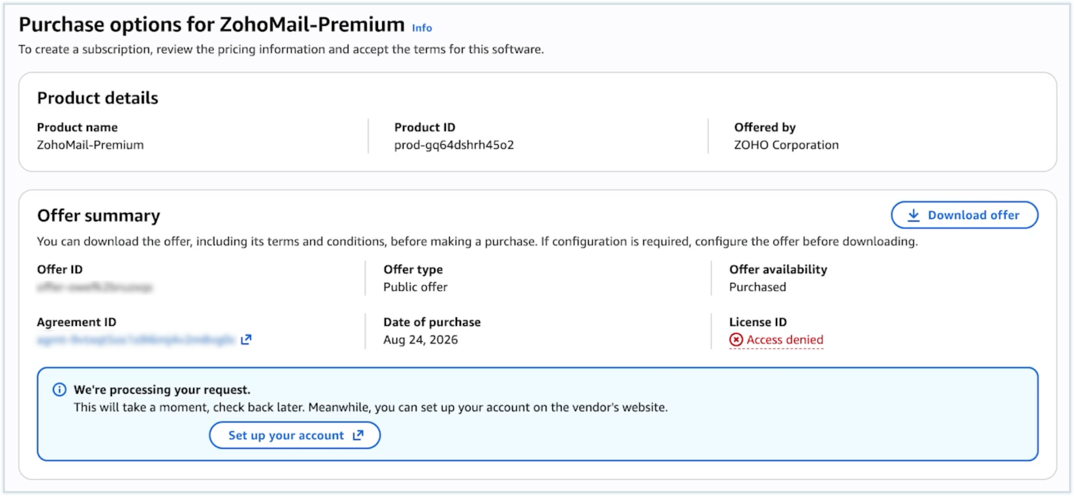 Set up account Set up account