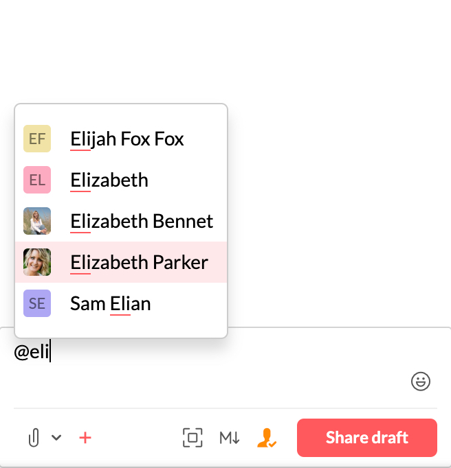Sharing email draft with your teammate