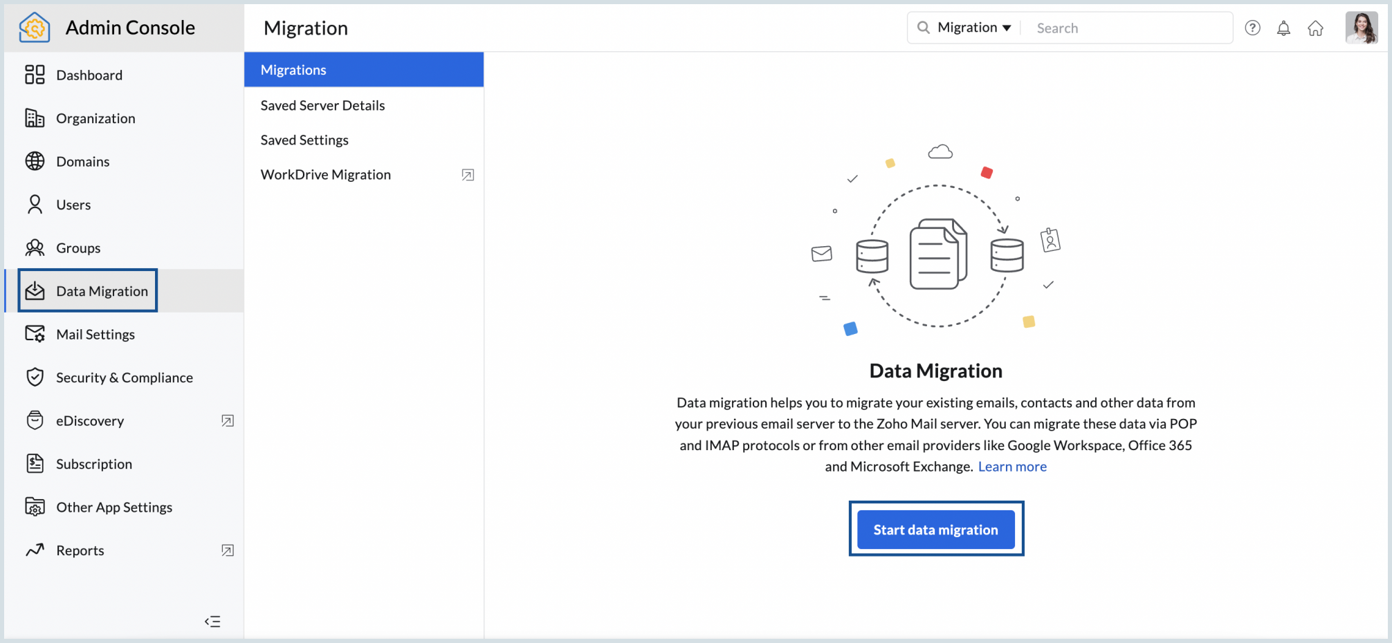 start data migration