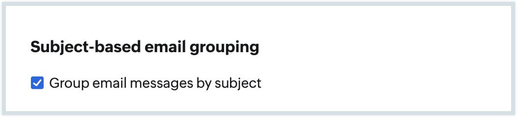 subject based email grouping