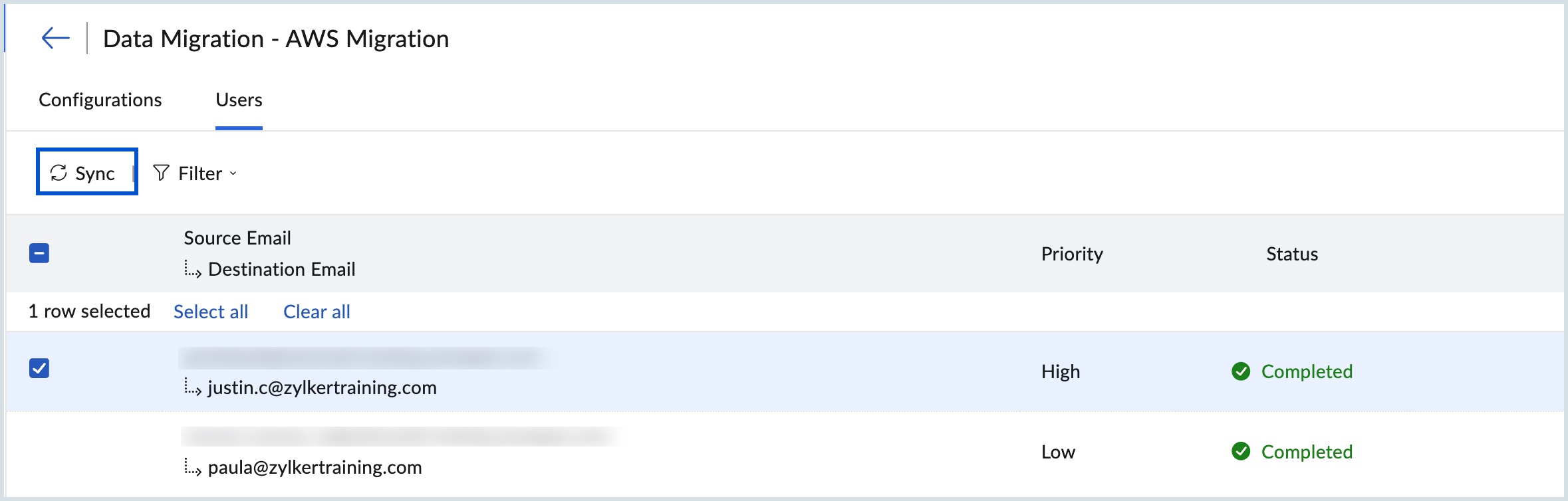 Sync users Sync users