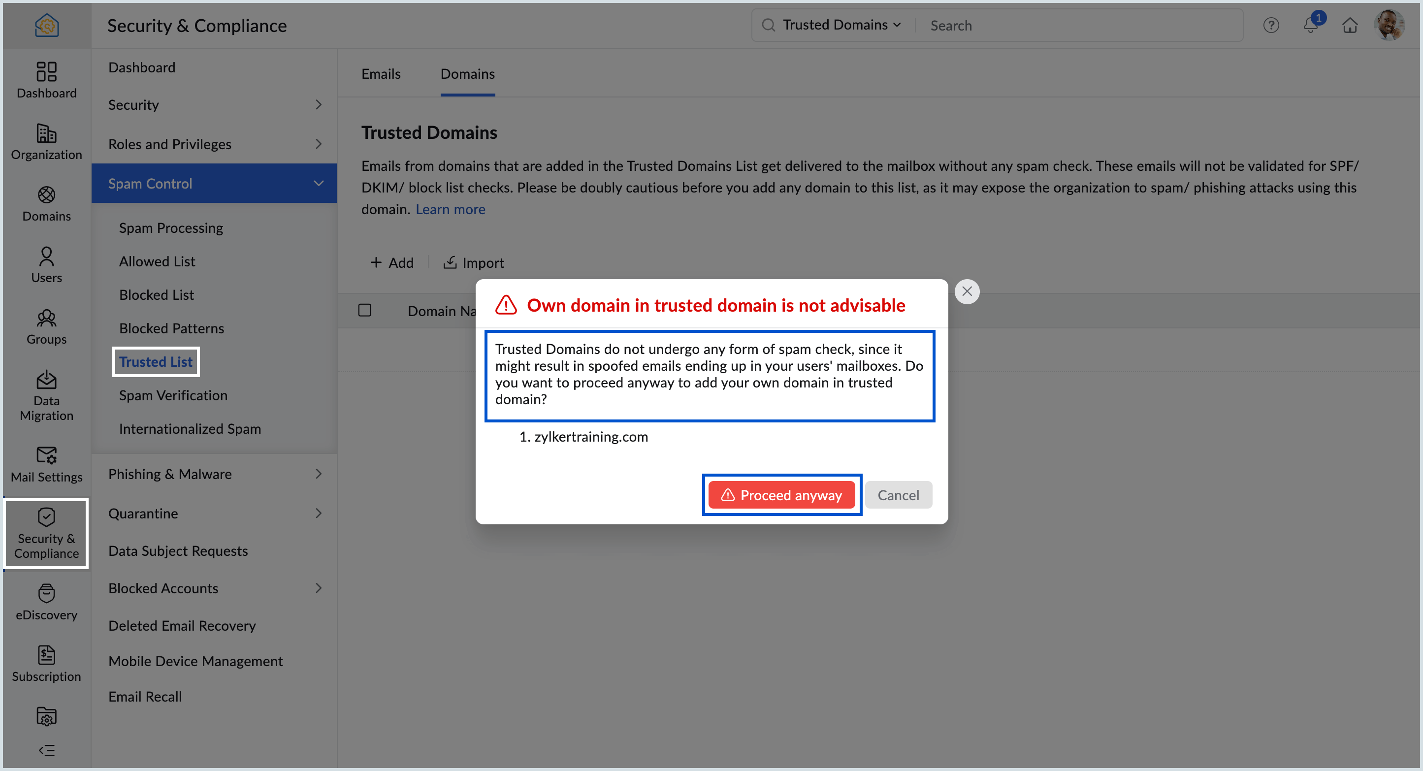 Trusted Domain