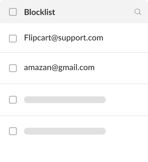Spam protection blocklist