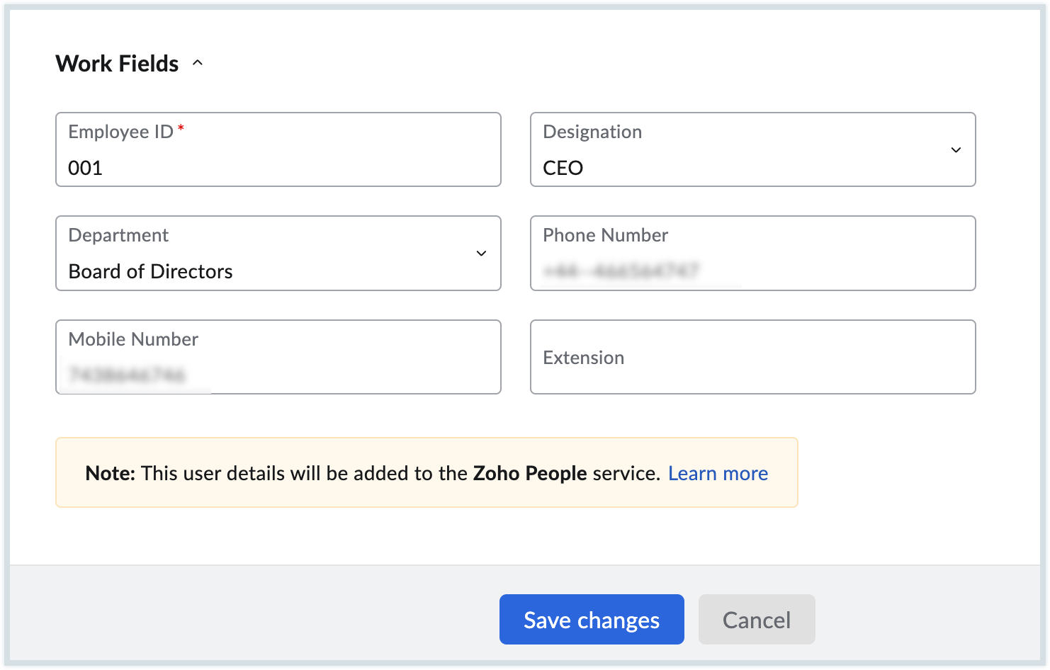 Edit user details