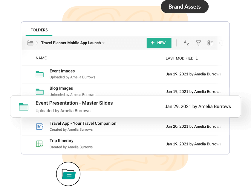Store and manage all of your marketing collateral from a single place