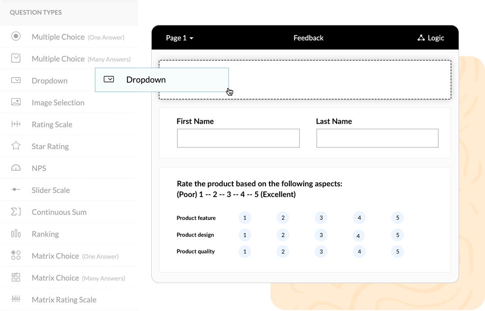 Create and send surveys to your contacts and understand your audience