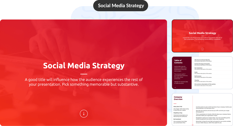 Create beautiful presentations that can reflect your marketing content