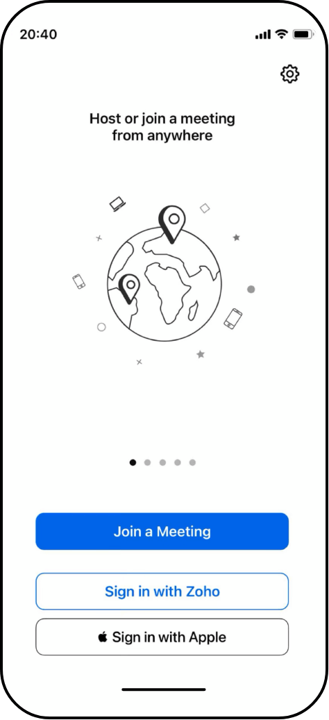 Join online meetings from mobile devices - Zoho Meeting