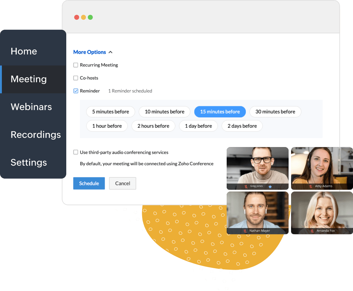 Schedule recurring meeting