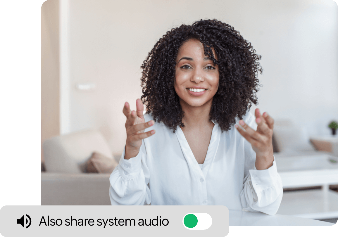 Share screen with audio
