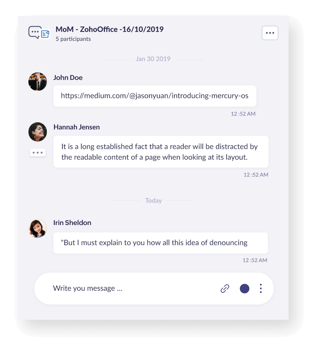 Discussions linked to a document