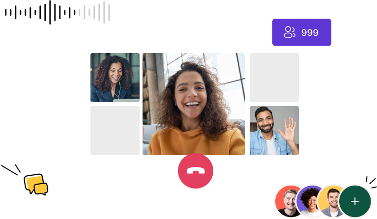 A virtual meeting tool that enables communication and collaboration between three colleagues