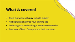 Enhance your website with Zoho One