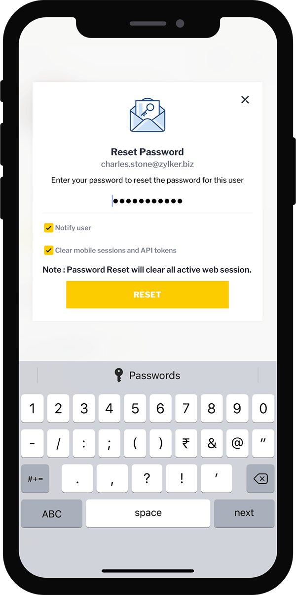 User password control
