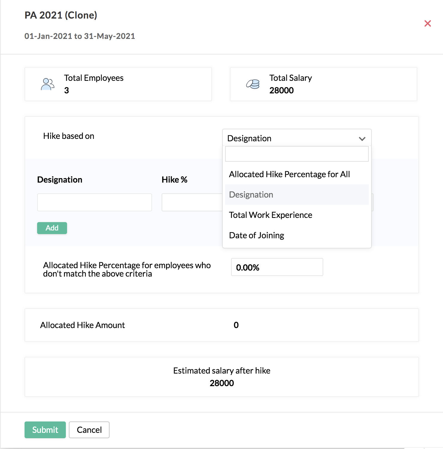 Appraisal Process Zoho People