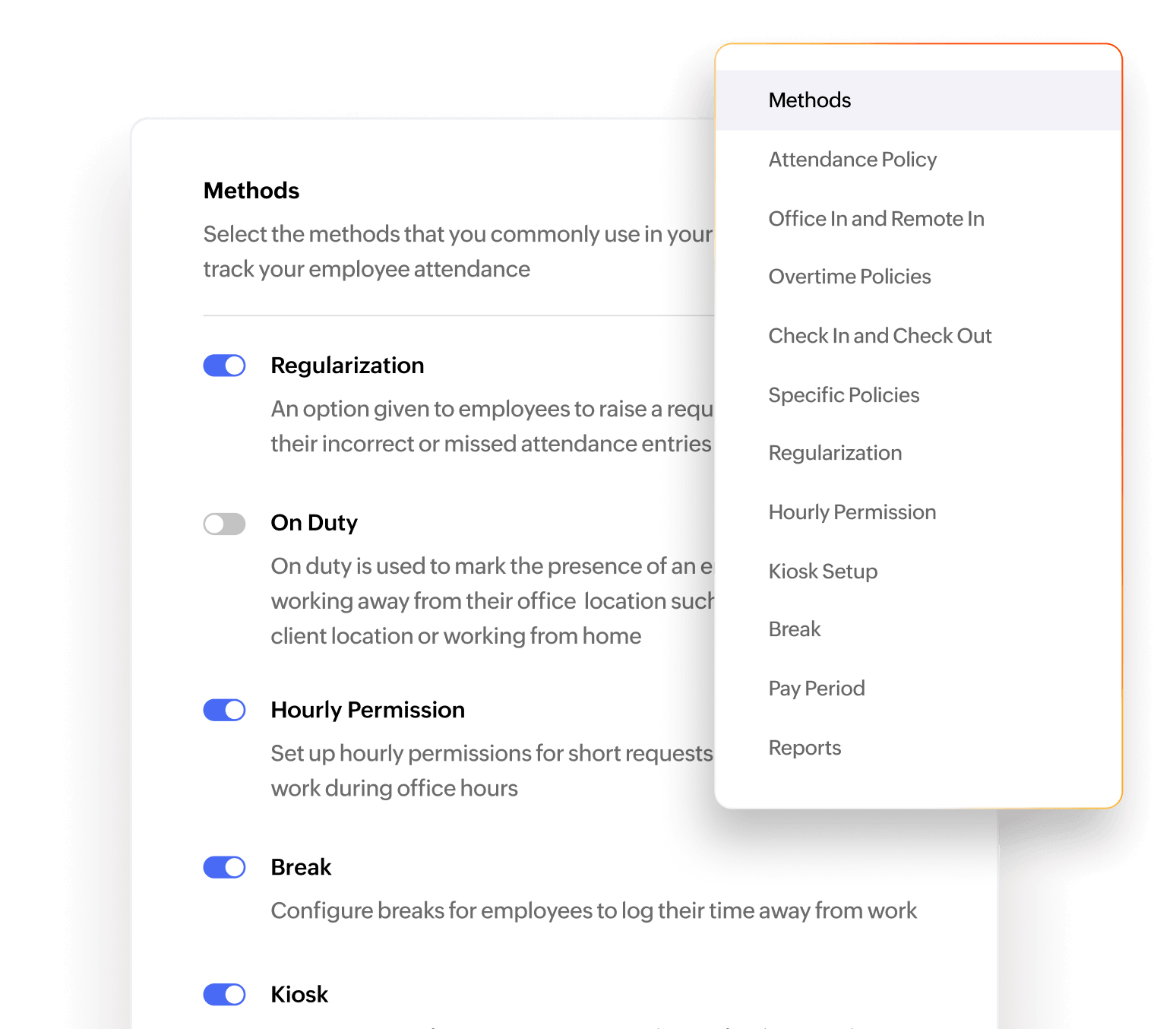 Attendance tracking feature