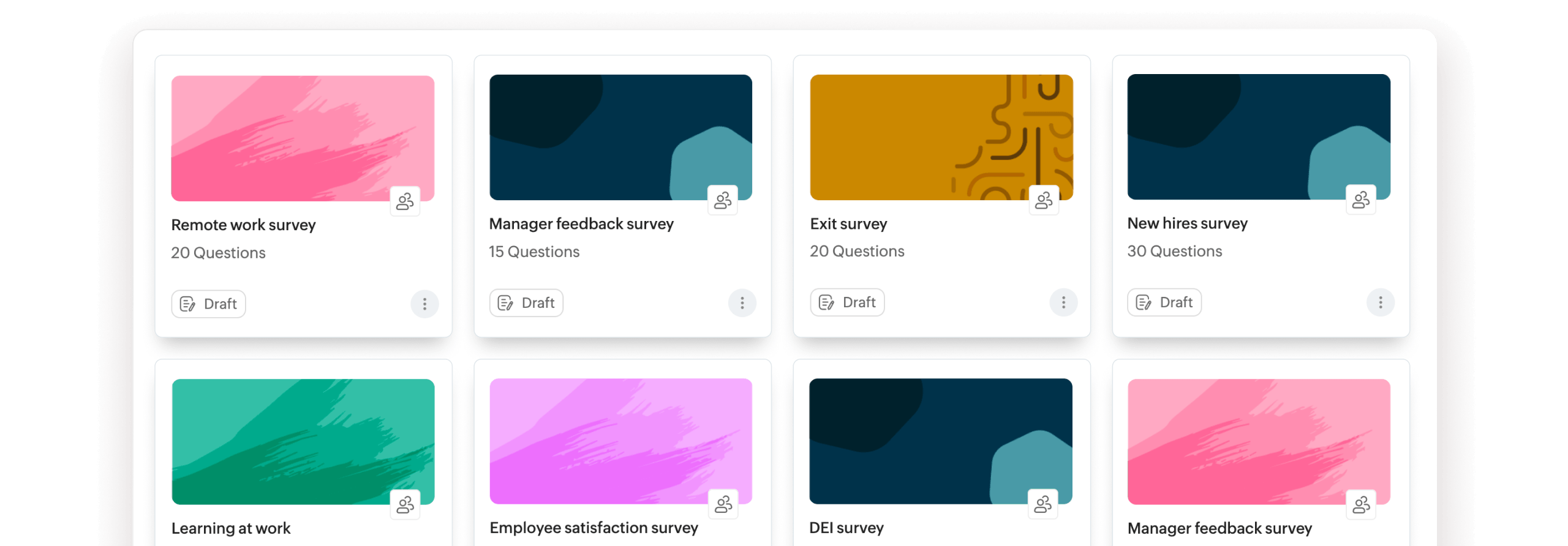 Engagement surveys in Zoho People Plus