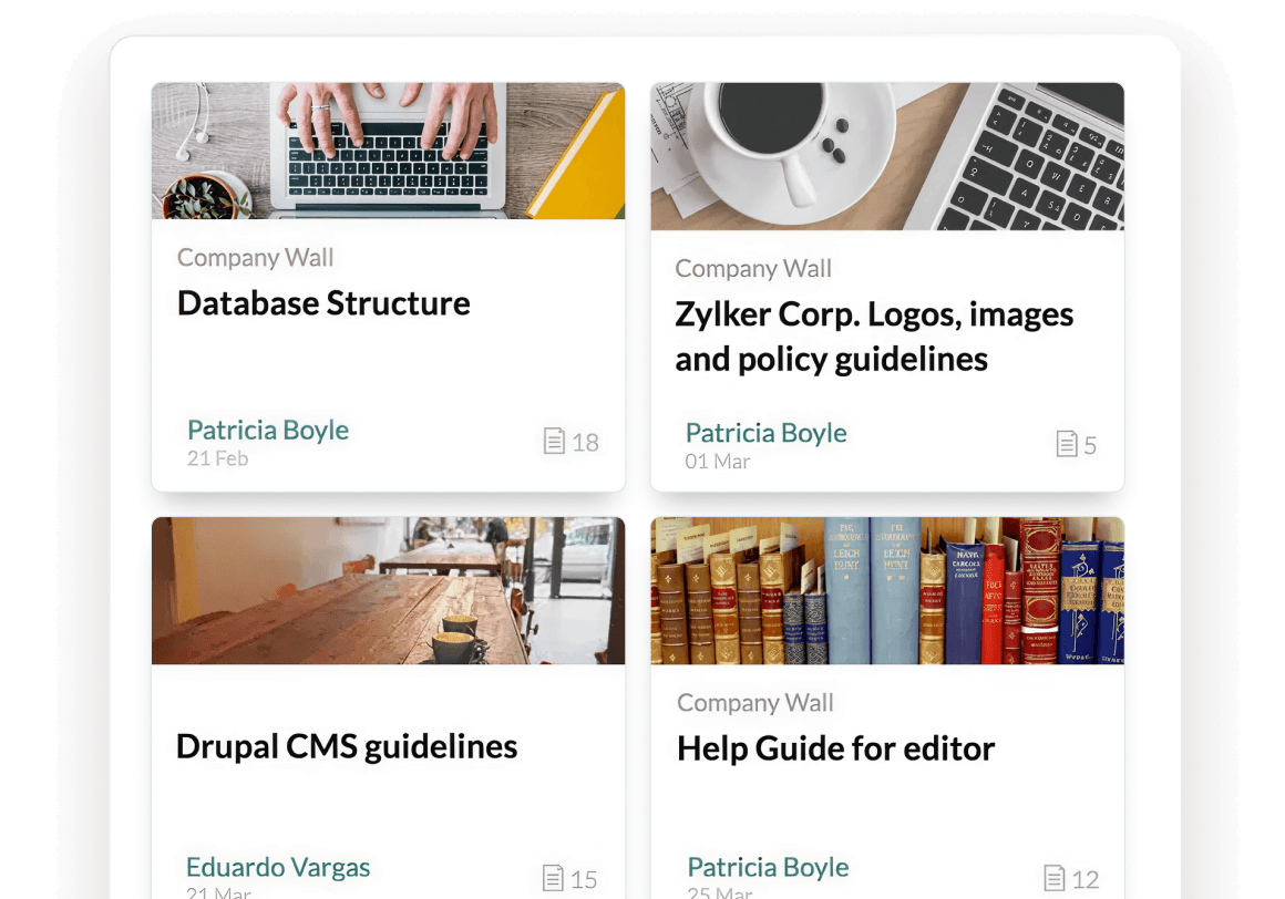 Organization manuals in Zoho People Plus