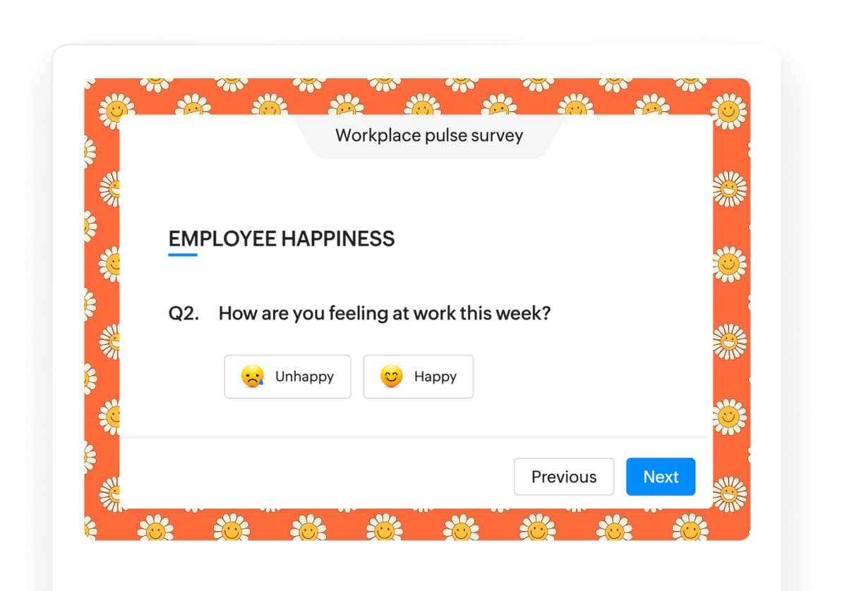 Pulse surveys in Zoho People Plus