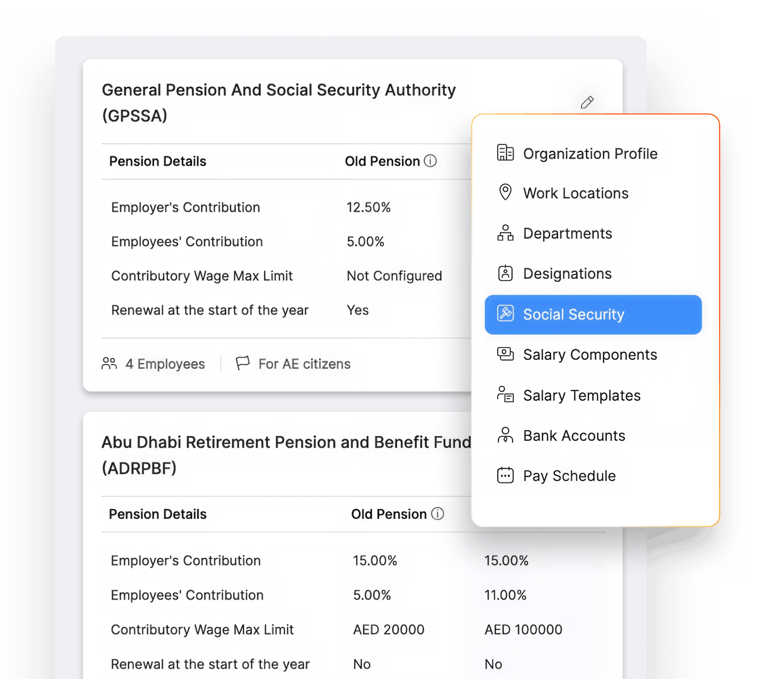 Social security compliance screenshot