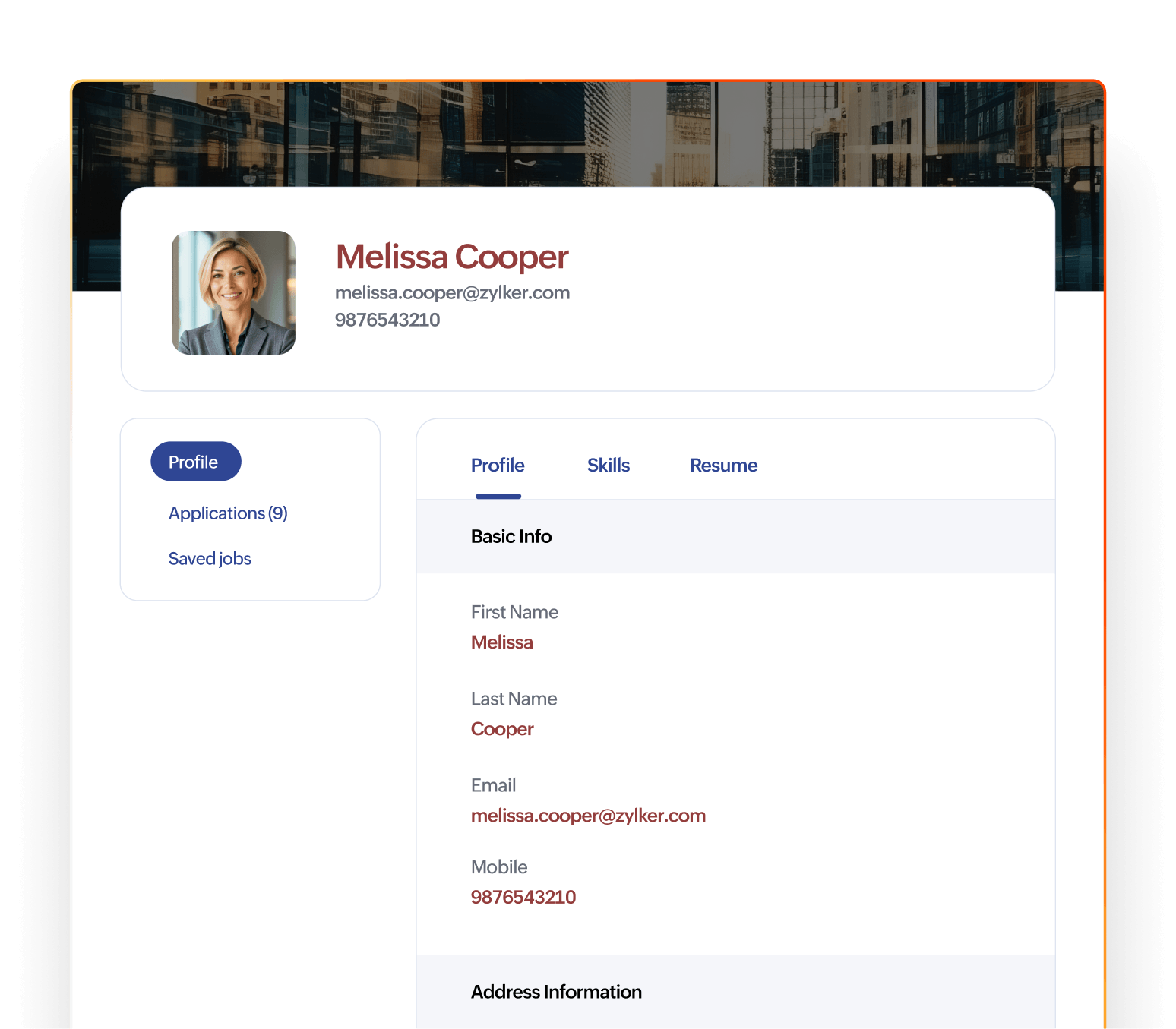 Career portal for vendor and candidate in Zoho People Plus