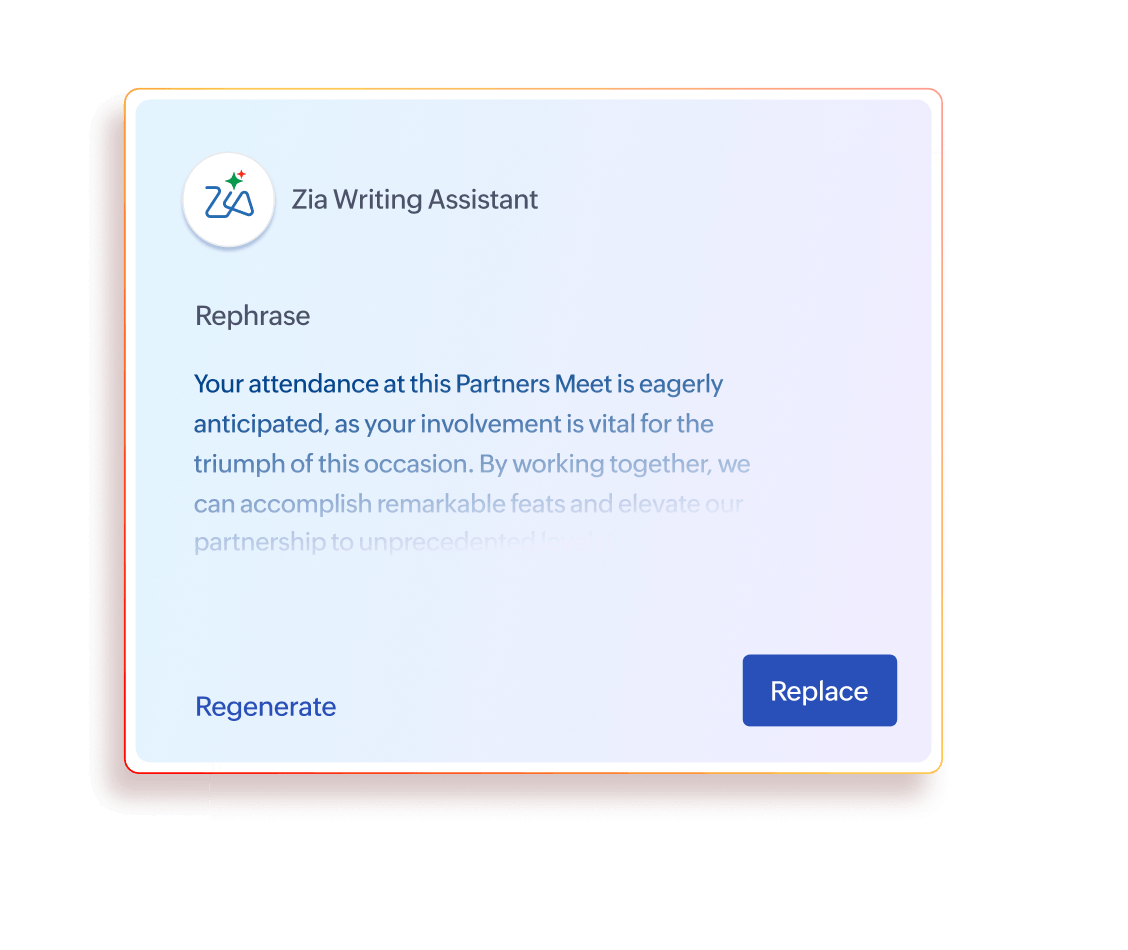 Zia assistant in Zoho People Plus