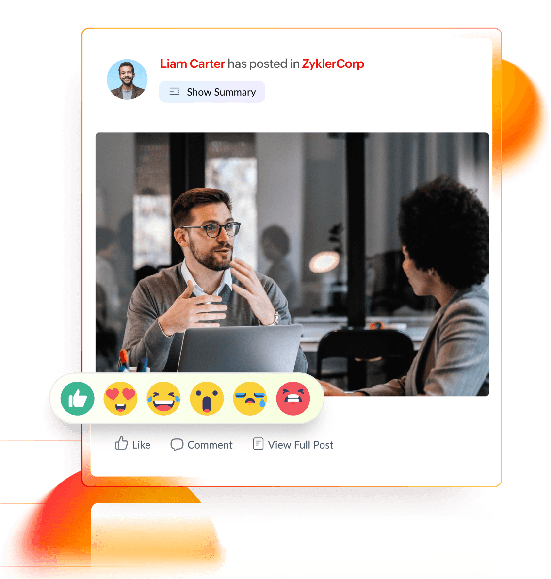 Chat and communication in Zoho People Plus
