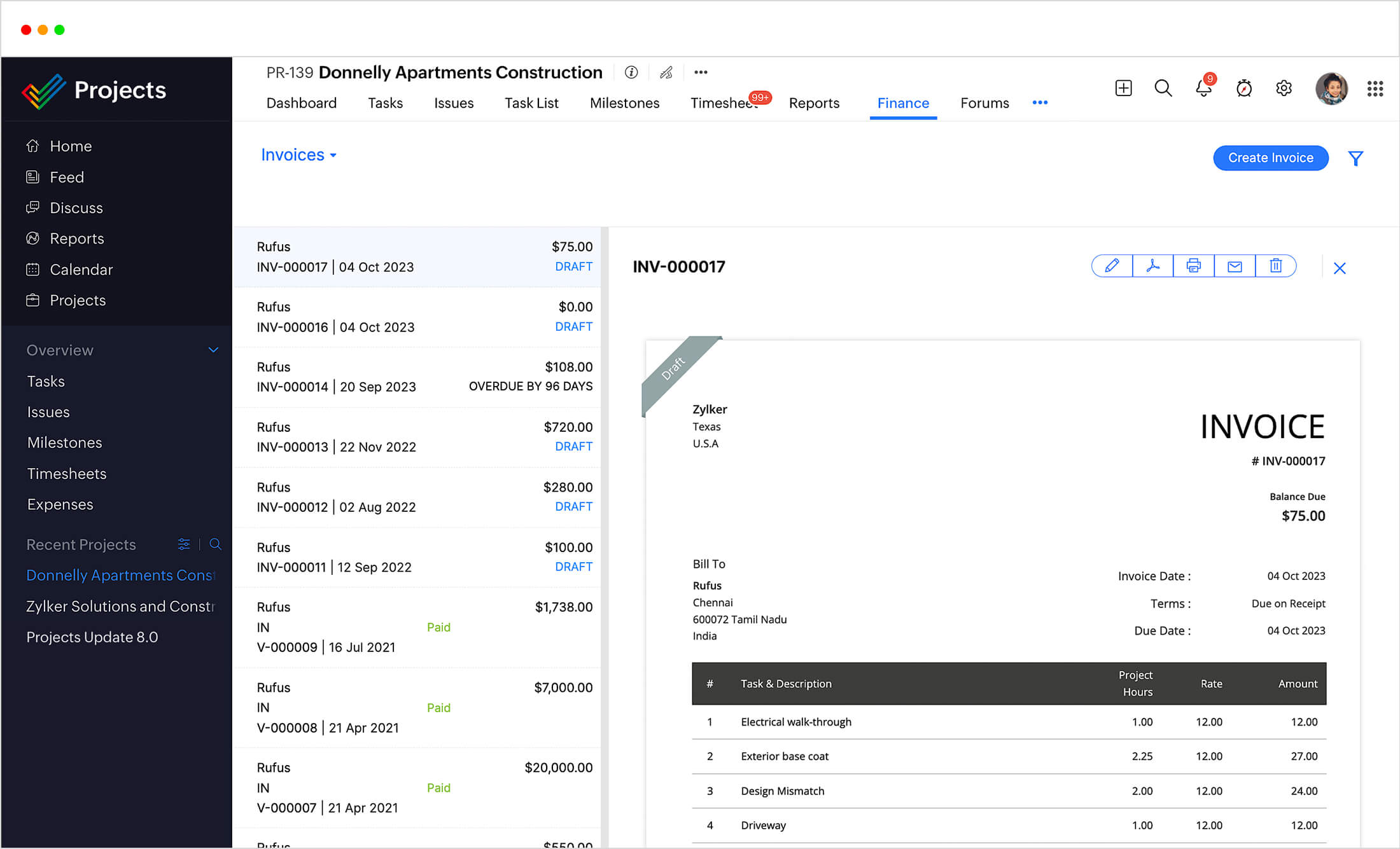 Générez les factures et envoyez-les aux clients par e-mail